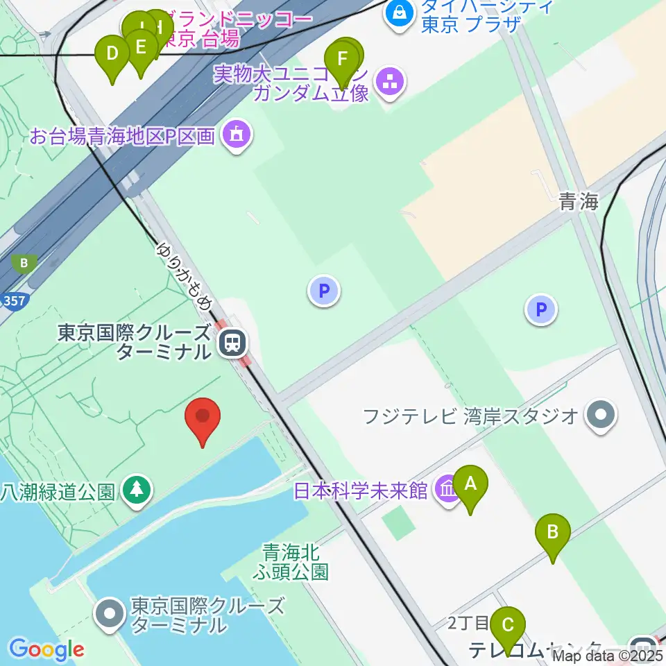 船の科学館周辺のファミレス・ファーストフード一覧地図