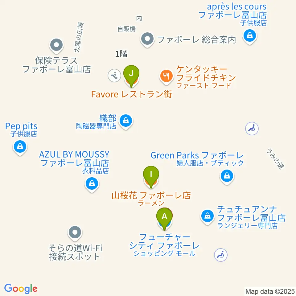 開進堂楽器 MPC婦中周辺のファミレス・ファーストフード一覧地図