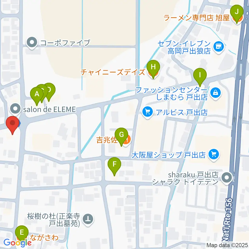 開進堂楽器 MPC戸出周辺のファミレス・ファーストフード一覧地図