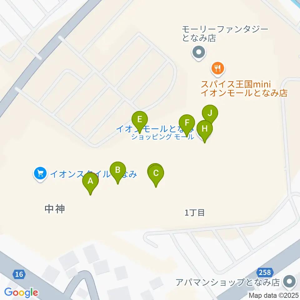 MPC砺波 開進堂楽器周辺のファミレス・ファーストフード一覧地図