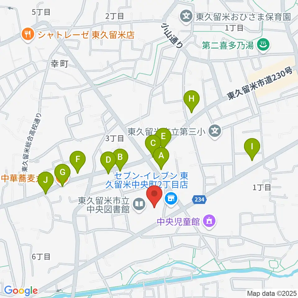 まろにえホール周辺のファミレス・ファーストフード一覧地図