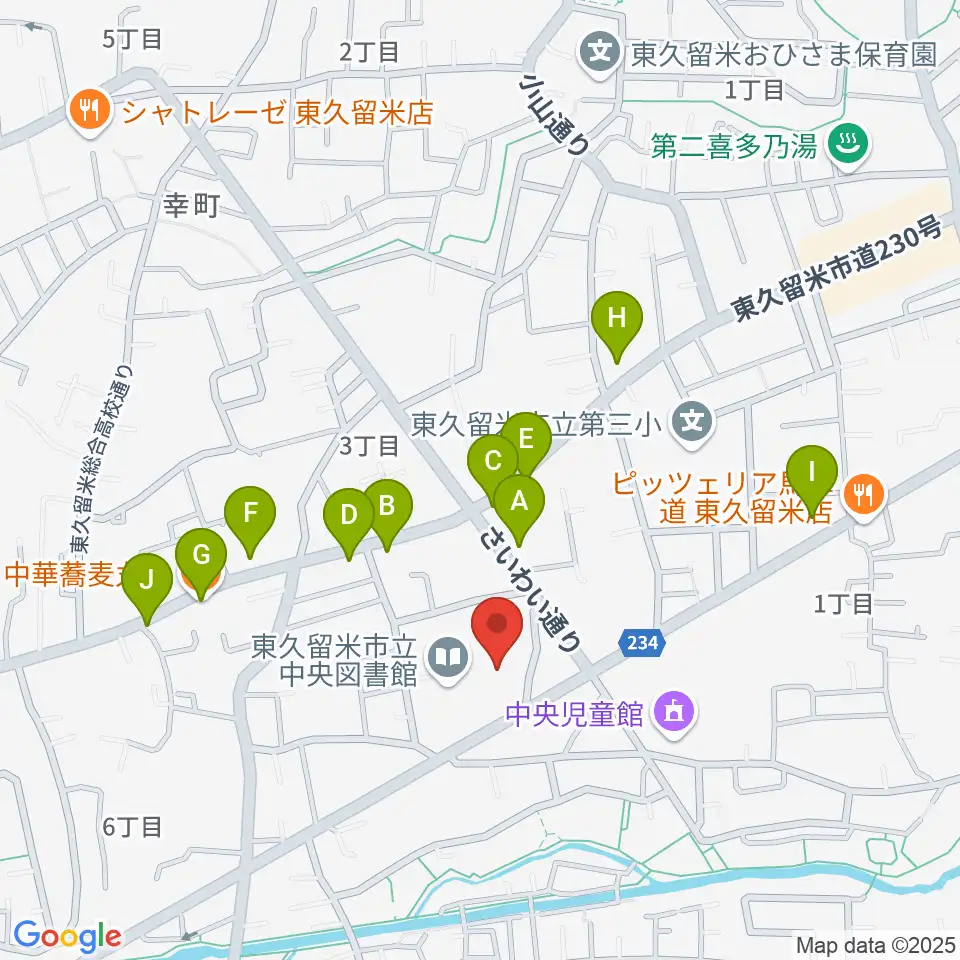 まろにえホール周辺のファミレス・ファーストフード一覧地図