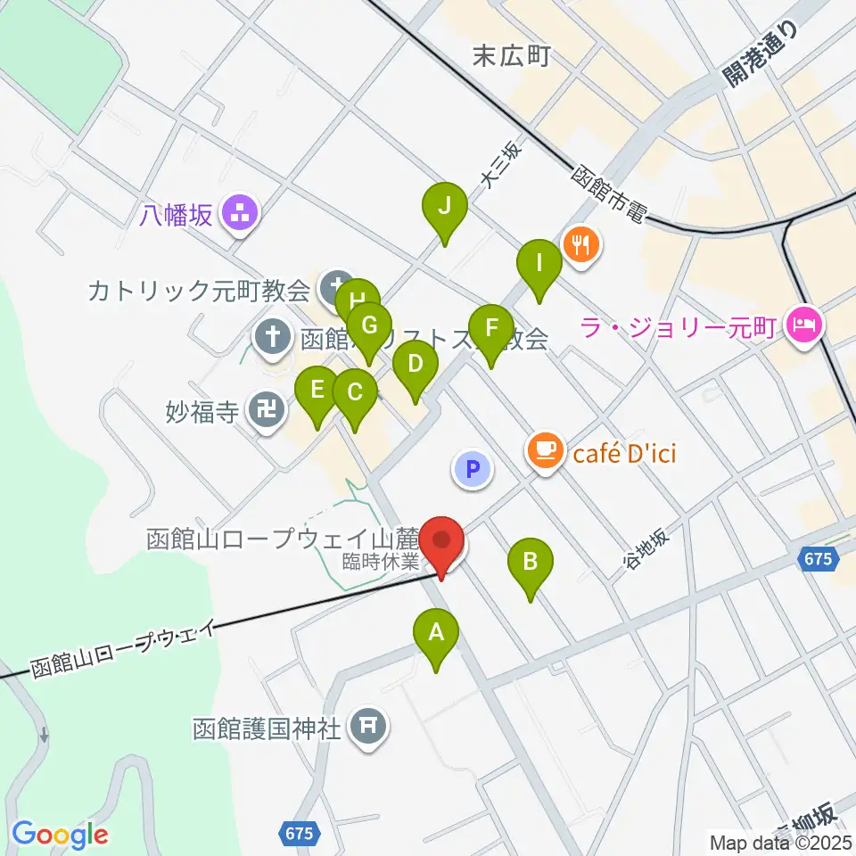 FMいるか周辺のファミレス・ファーストフード一覧地図