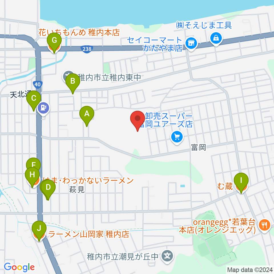 FMわっぴ～周辺のファミレス・ファーストフード一覧地図