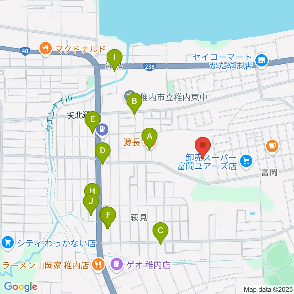 FMわっぴ～周辺のファミレス・ファーストフード一覧地図