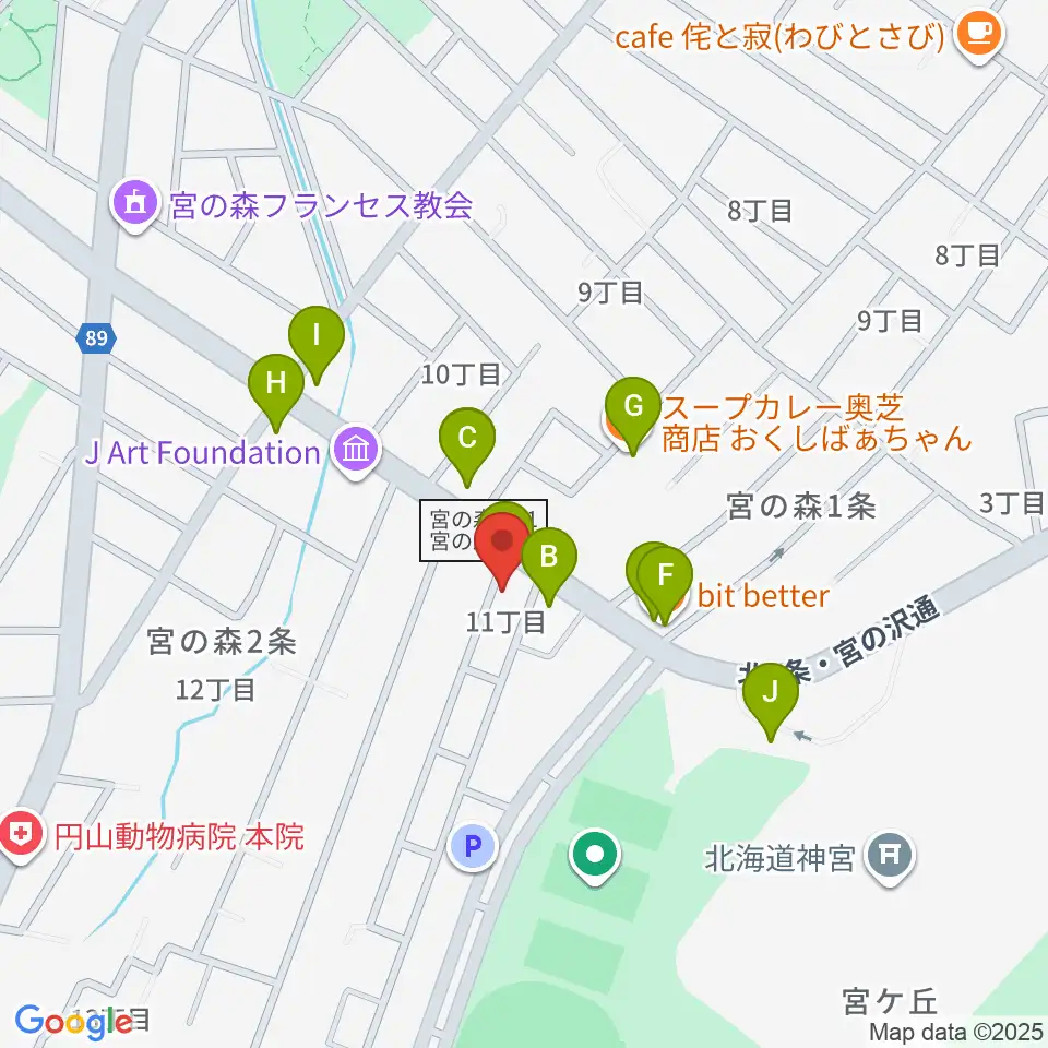 ラジオカロスサッポロ周辺のファミレス・ファーストフード一覧地図