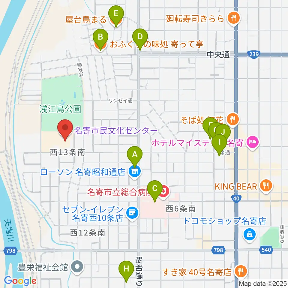 Airてっし周辺のファミレス・ファーストフード一覧地図