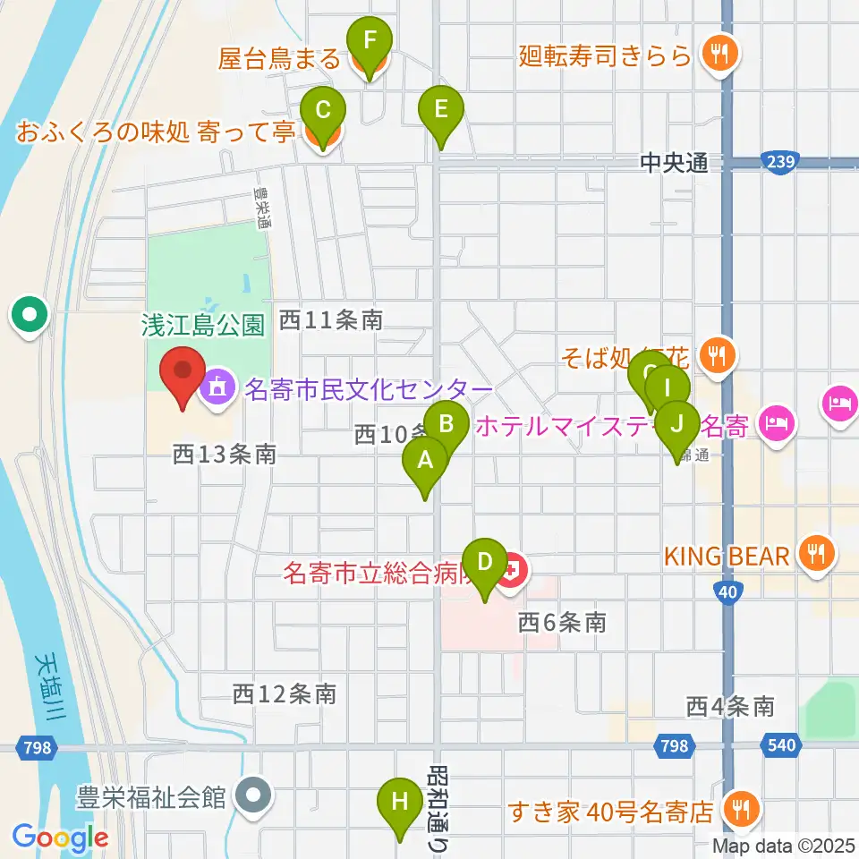 Airてっし周辺のファミレス・ファーストフード一覧地図