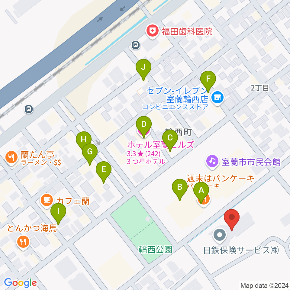 FMびゅー周辺のファミレス・ファーストフード一覧地図