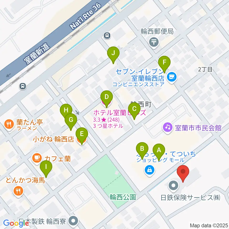 FMびゅー周辺のファミレス・ファーストフード一覧地図