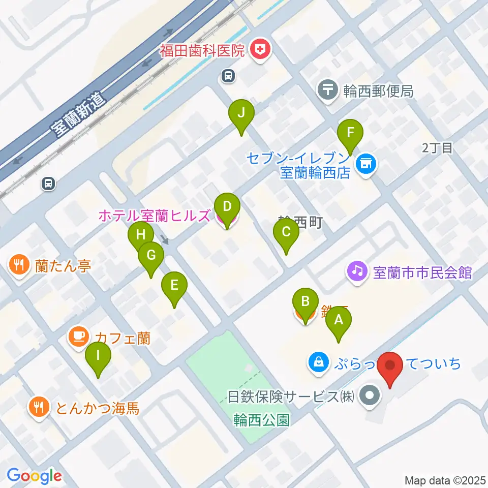 FMびゅー周辺のファミレス・ファーストフード一覧地図