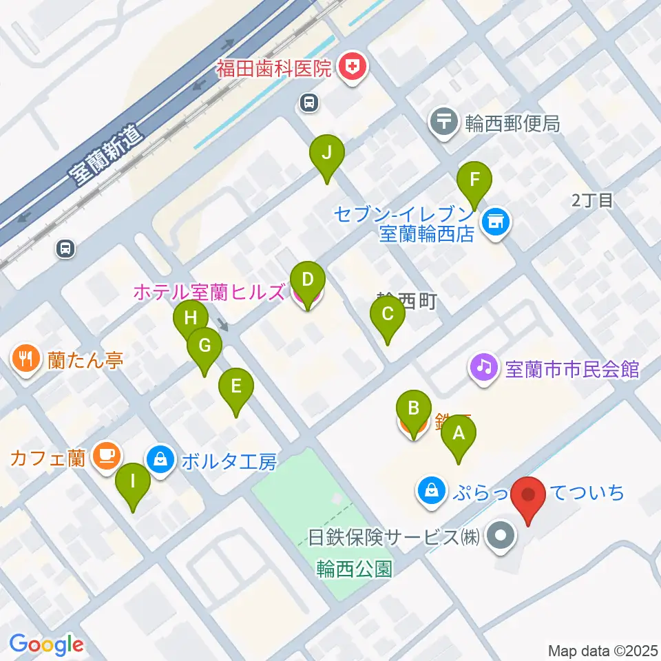 FMびゅー周辺のファミレス・ファーストフード一覧地図