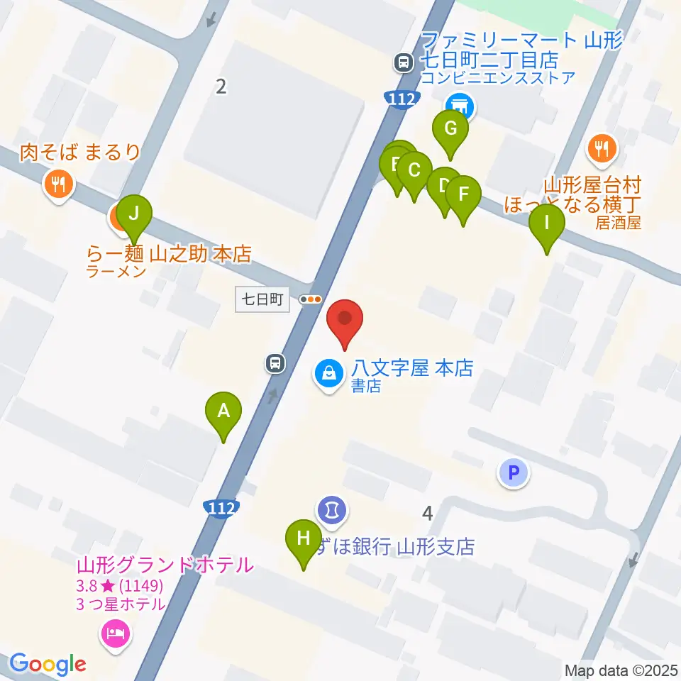 ラジオモンスター周辺のファミレス・ファーストフード一覧地図