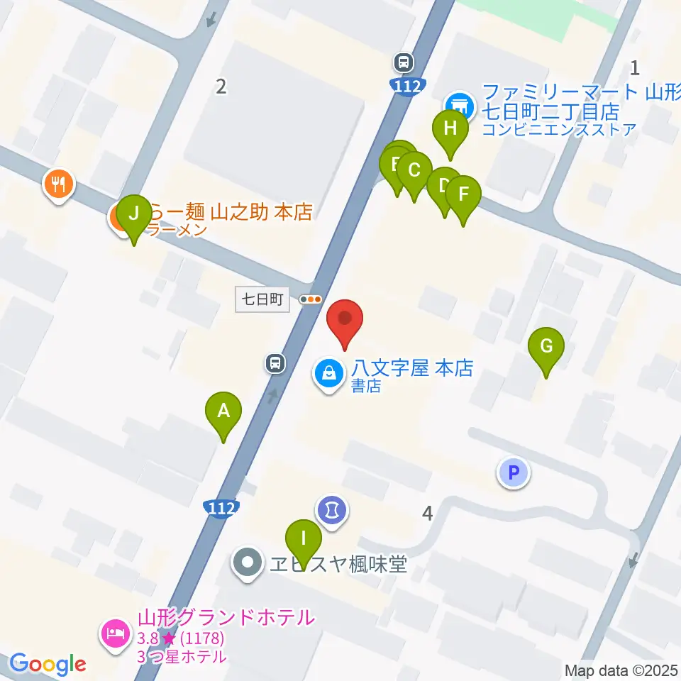 ラジオモンスター周辺のファミレス・ファーストフード一覧地図