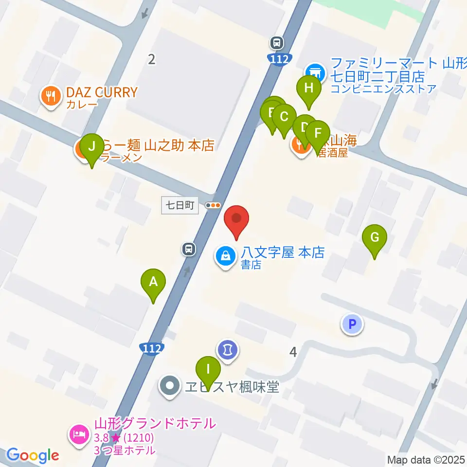 ラジオモンスター周辺のファミレス・ファーストフード一覧地図