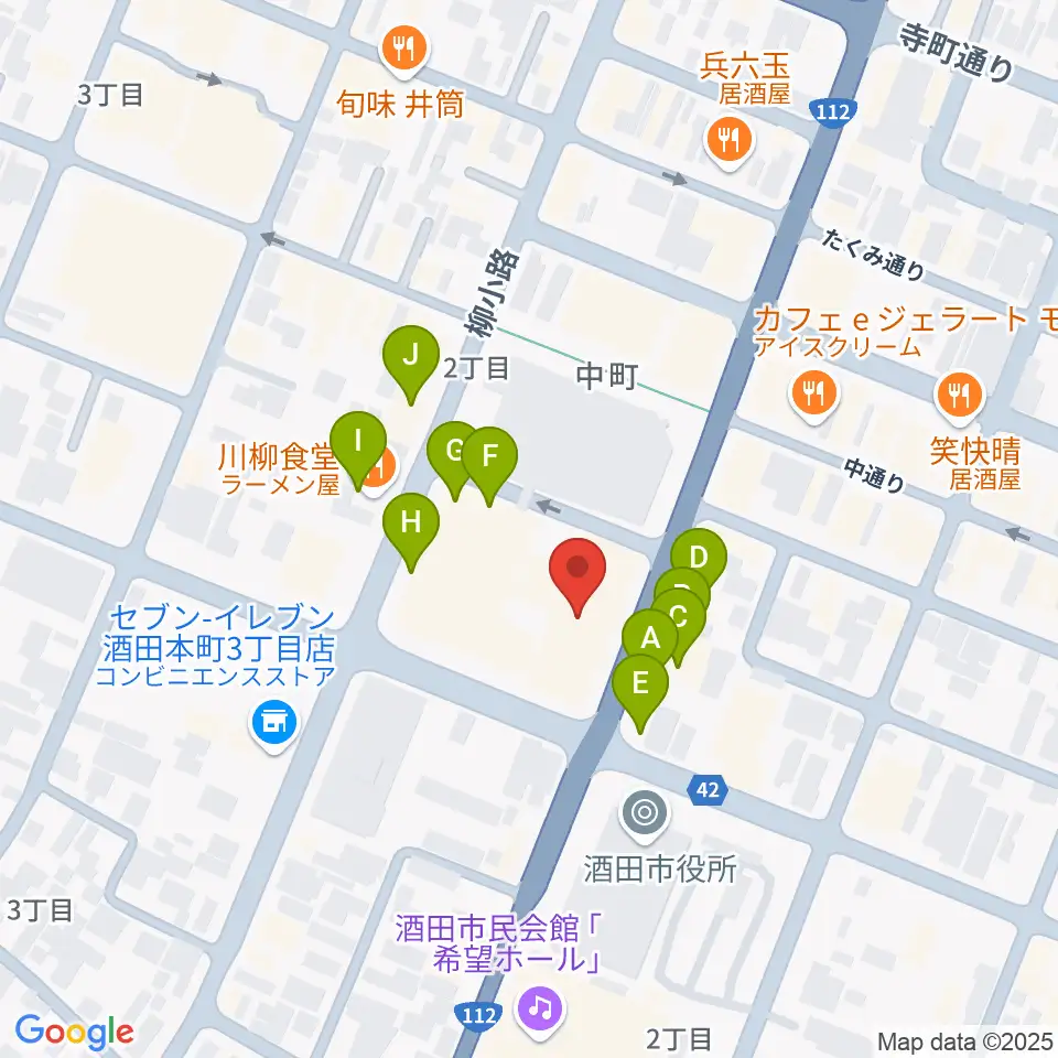 酒田FMハーバーRADIO周辺のファミレス・ファーストフード一覧地図