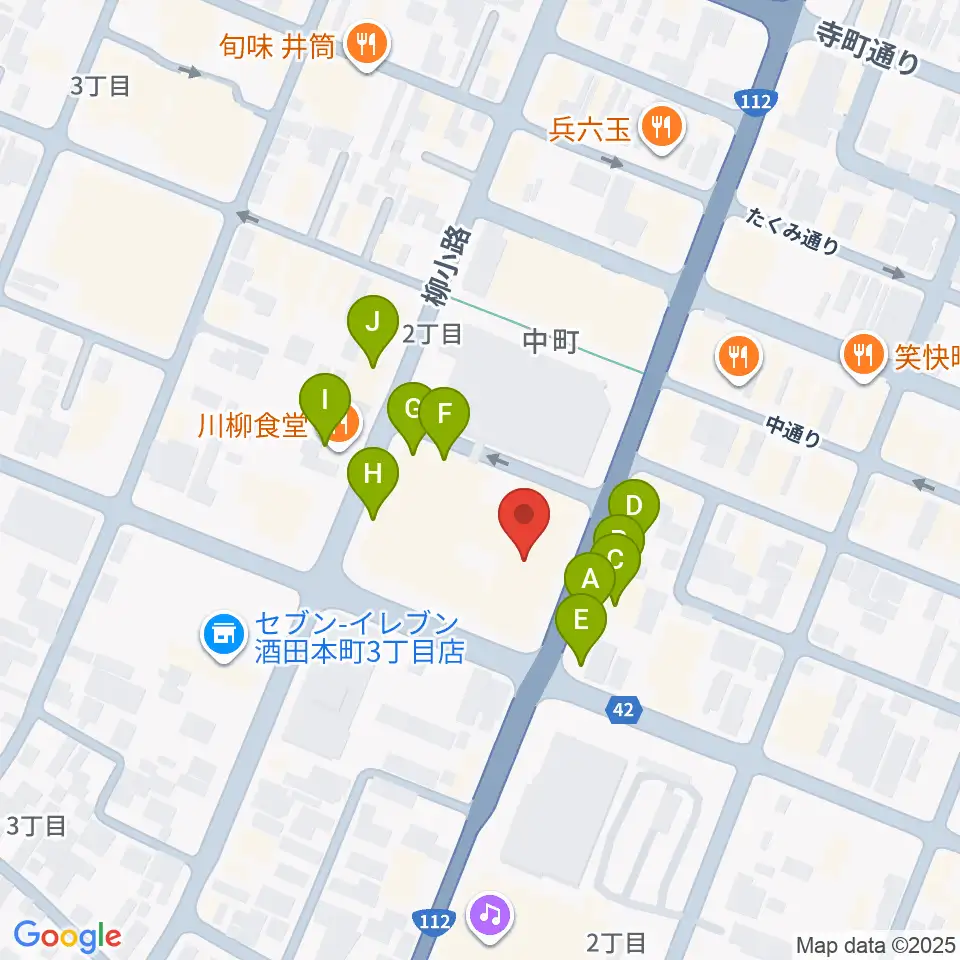 酒田FMハーバーRADIO周辺のファミレス・ファーストフード一覧地図