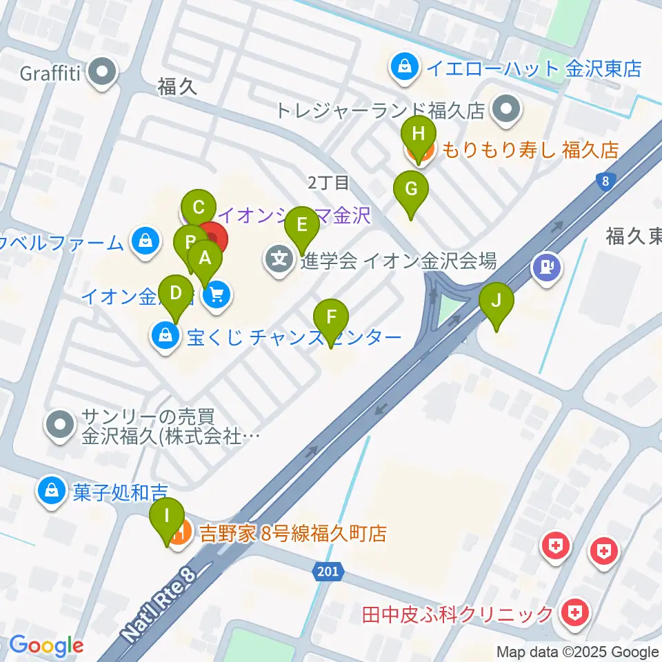 開進堂楽器 MPC森本周辺のファミレス・ファーストフード一覧地図
