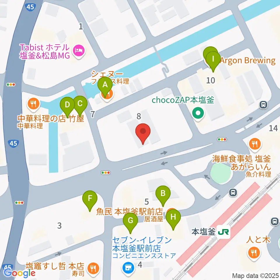 ベイウェーブ周辺のファミレス・ファーストフード一覧地図
