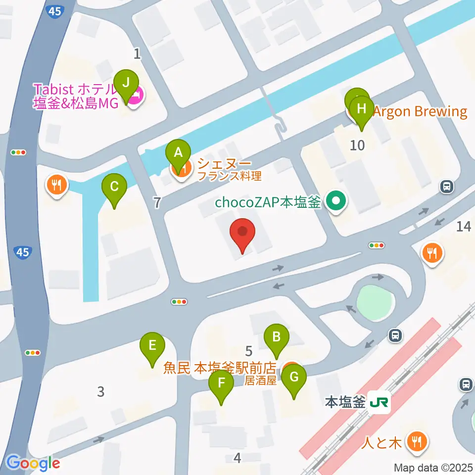 ベイウェーブ周辺のファミレス・ファーストフード一覧地図