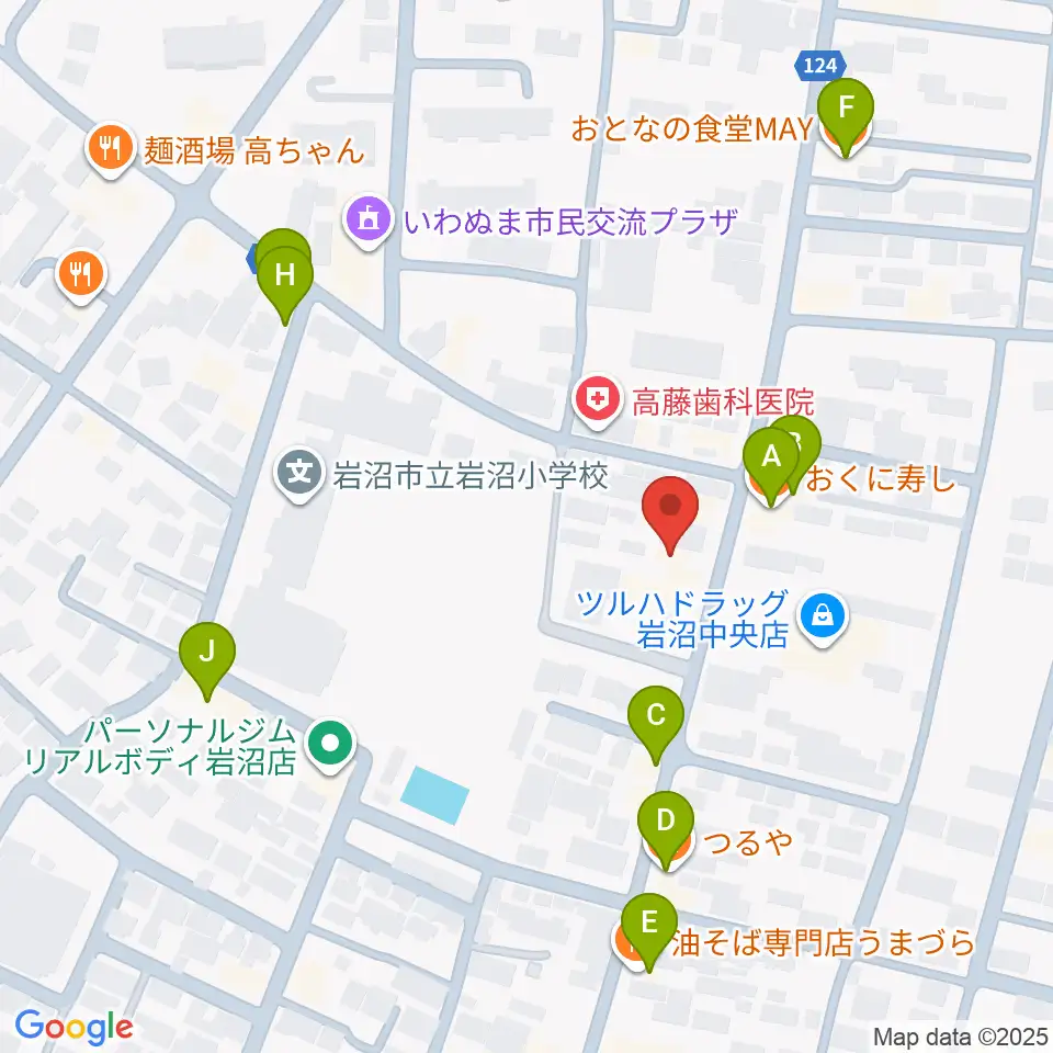 エフエムいわぬま周辺のファミレス・ファーストフード一覧地図
