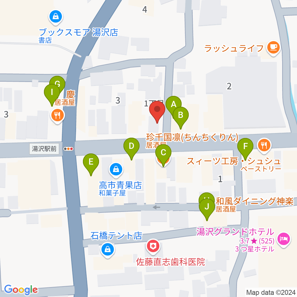 FMゆーとぴあ周辺のファミレス・ファーストフード一覧地図