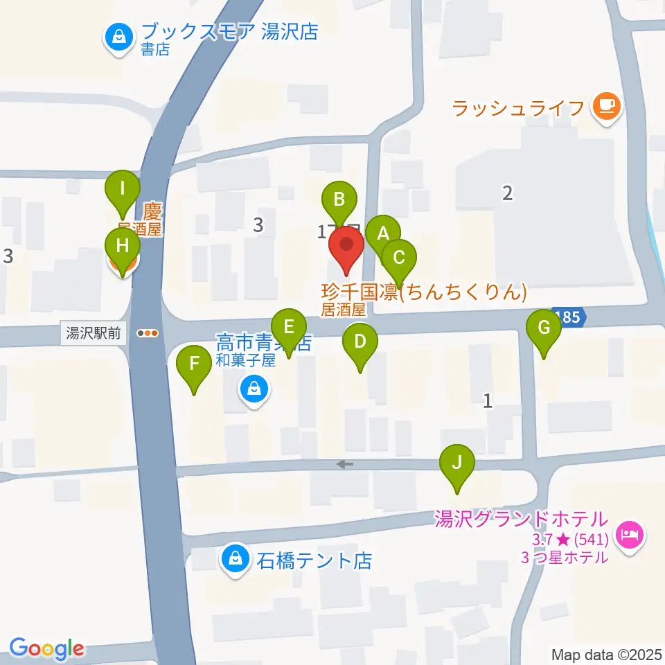 FMゆーとぴあ周辺のファミレス・ファーストフード一覧地図
