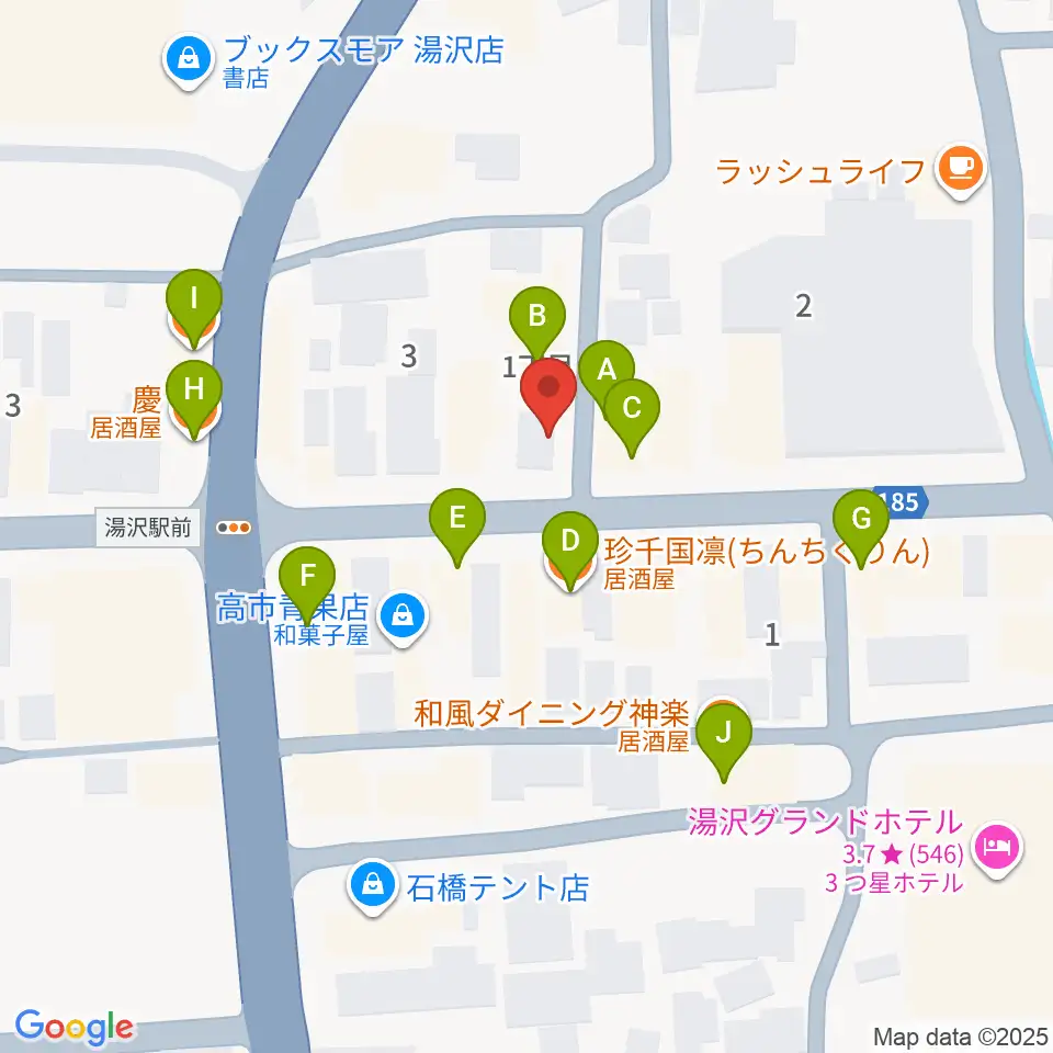 FMゆーとぴあ周辺のファミレス・ファーストフード一覧地図