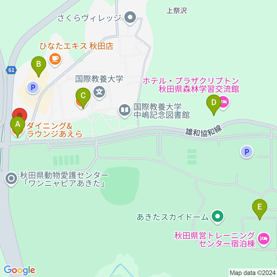 エフエム椿台周辺のファミレス・ファーストフード一覧地図