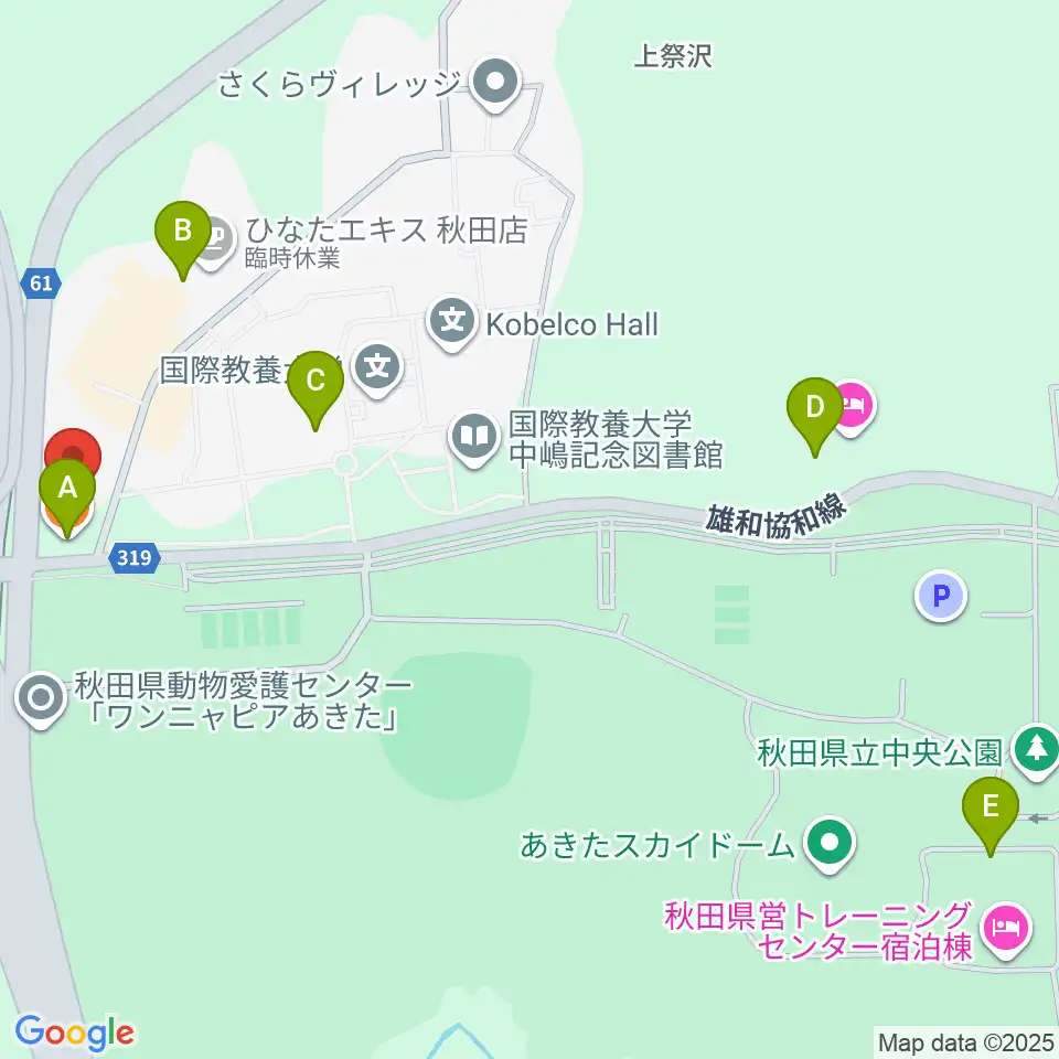 エフエム椿台周辺のファミレス・ファーストフード一覧地図