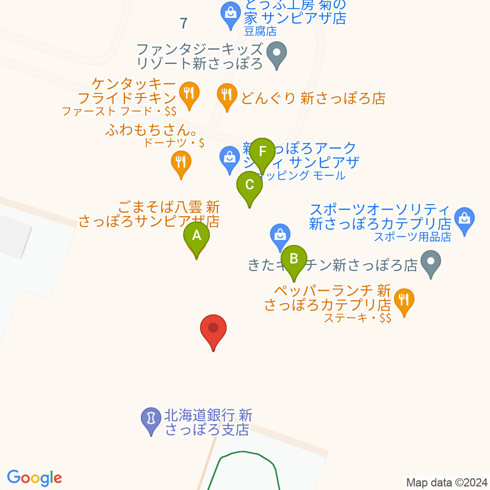 RADIOワンダーストレージ FMドラマシティ周辺のファミレス・ファーストフード一覧地図