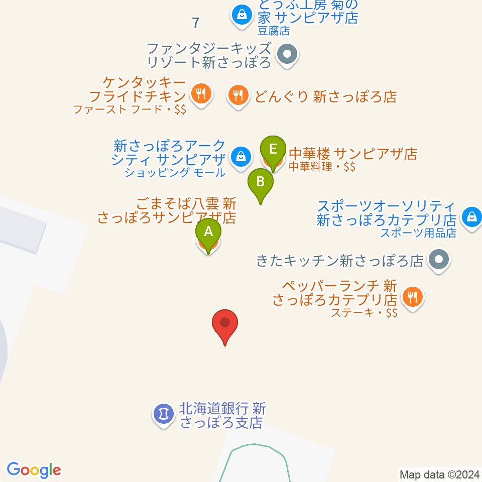 RADIOワンダーストレージ FMドラマシティ周辺のファミレス・ファーストフード一覧地図