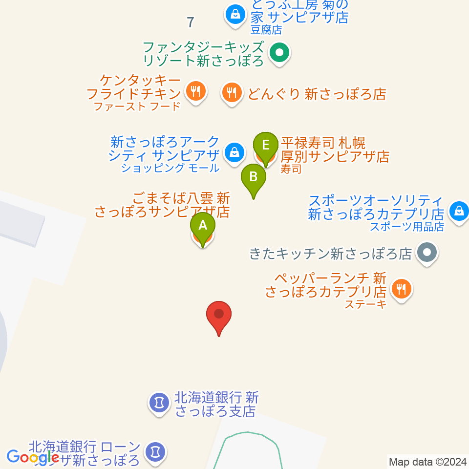 RADIOワンダーストレージ FMドラマシティ周辺のファミレス・ファーストフード一覧地図