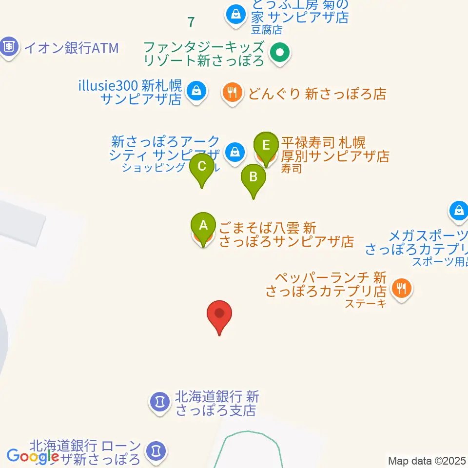 RADIOワンダーストレージ FMドラマシティ周辺のファミレス・ファーストフード一覧地図