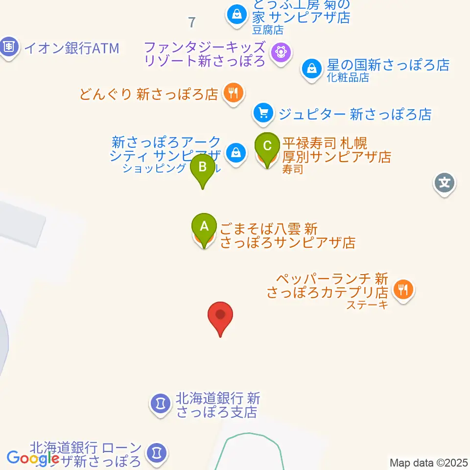 RADIOワンダーストレージ FMドラマシティ周辺のファミレス・ファーストフード一覧地図