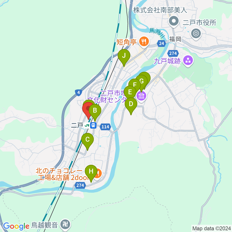 カシオペアFM周辺のファミレス・ファーストフード一覧地図