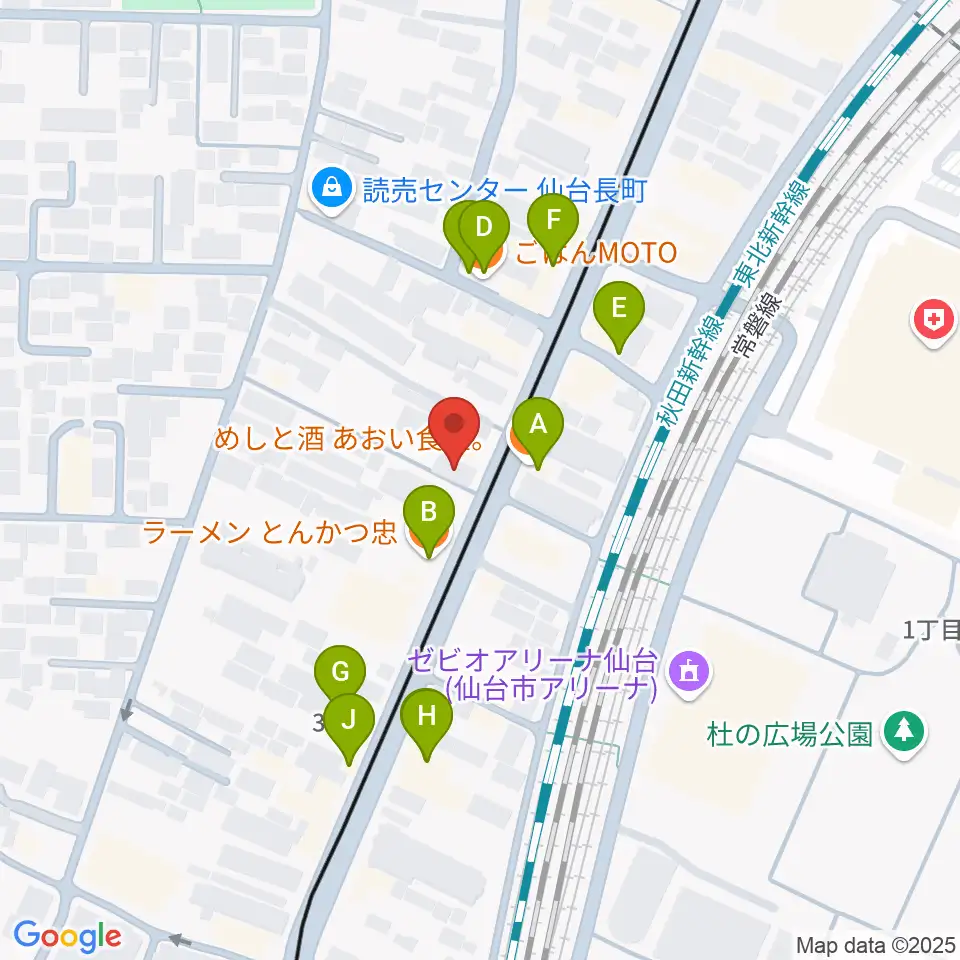 エフエムたいはく周辺のファミレス・ファーストフード一覧地図