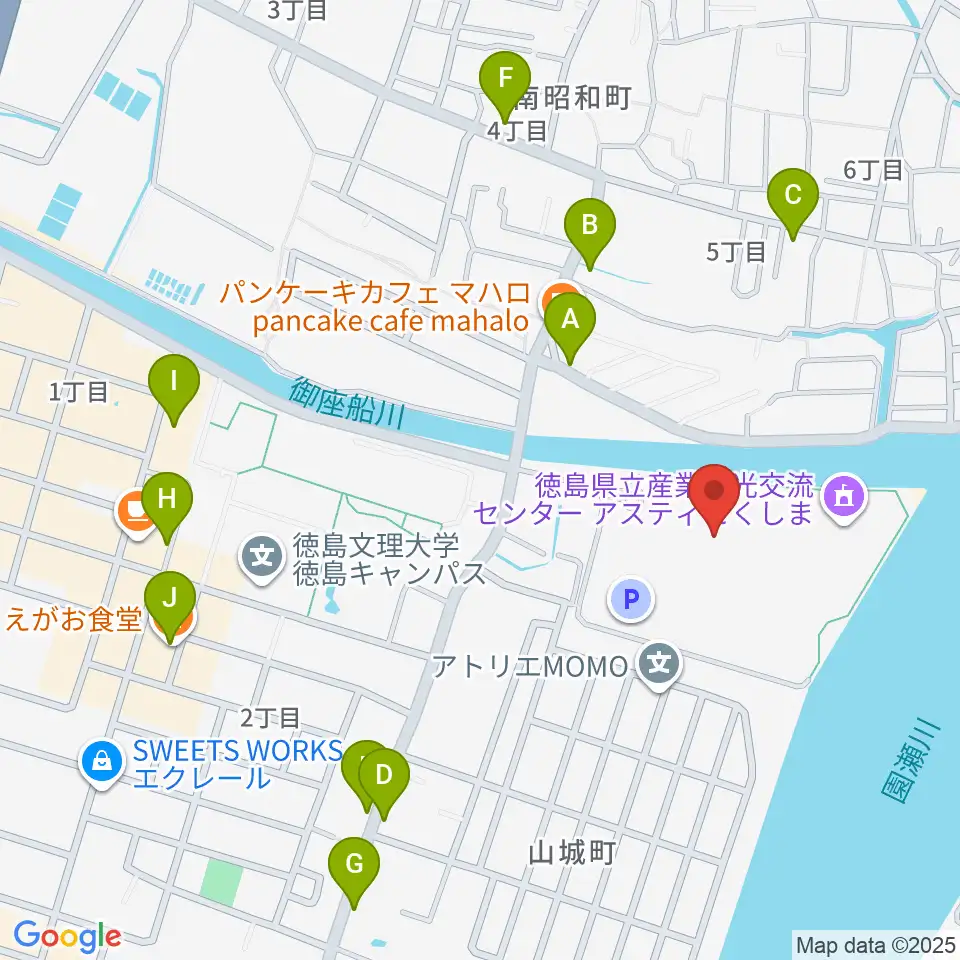エフエムびざん B-FM791周辺のファミレス・ファーストフード一覧地図