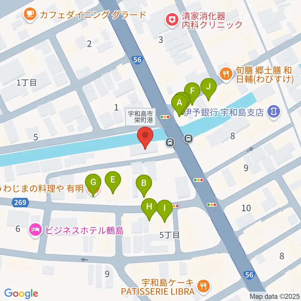 FMがいや周辺のファミレス・ファーストフード一覧地図