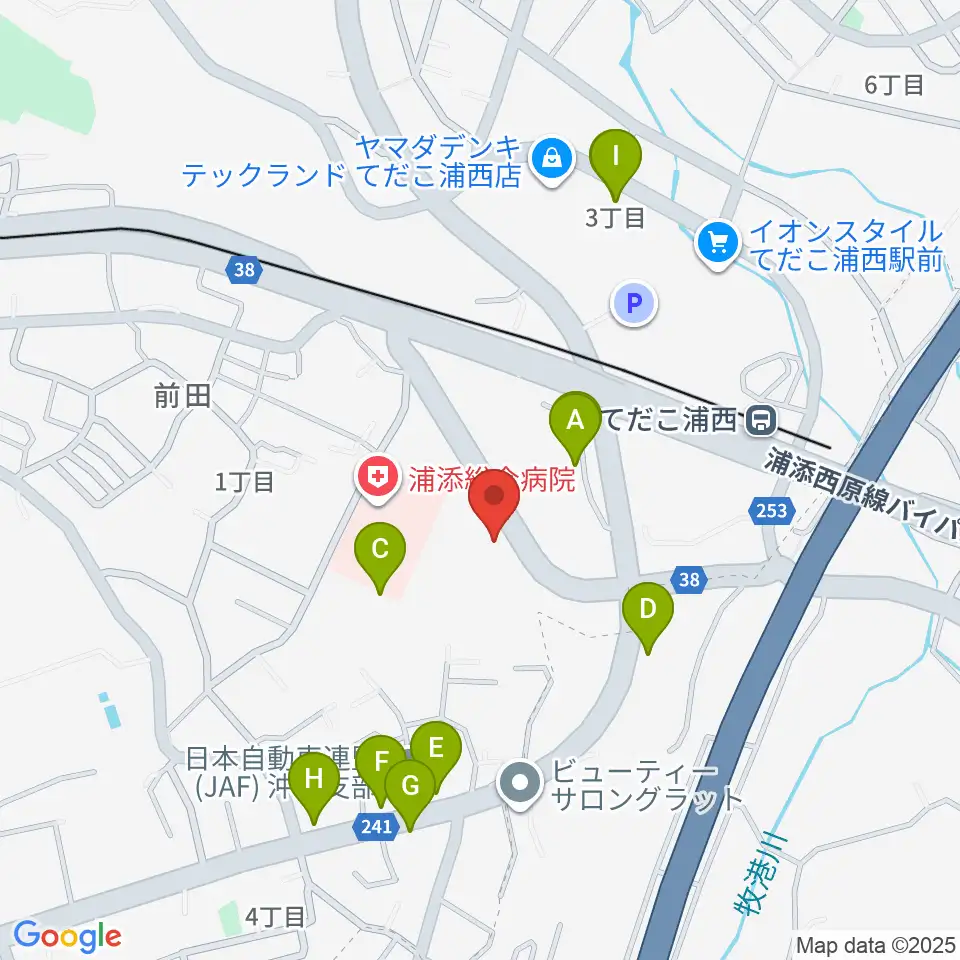 FM21周辺のファミレス・ファーストフード一覧地図