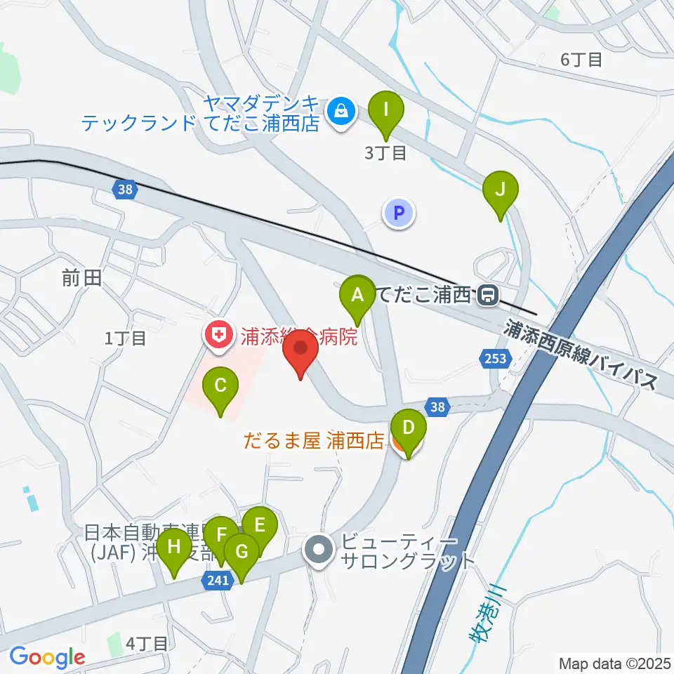 FM21周辺のファミレス・ファーストフード一覧地図
