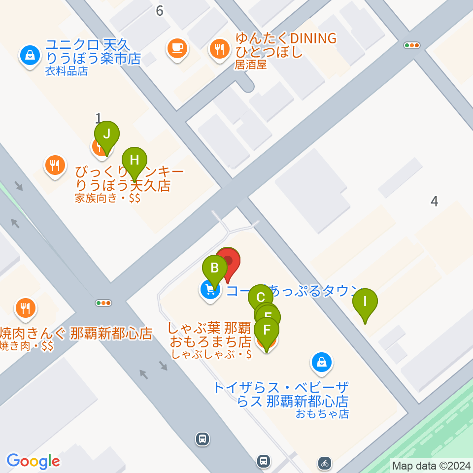 FMレキオ周辺のファミレス・ファーストフード一覧地図