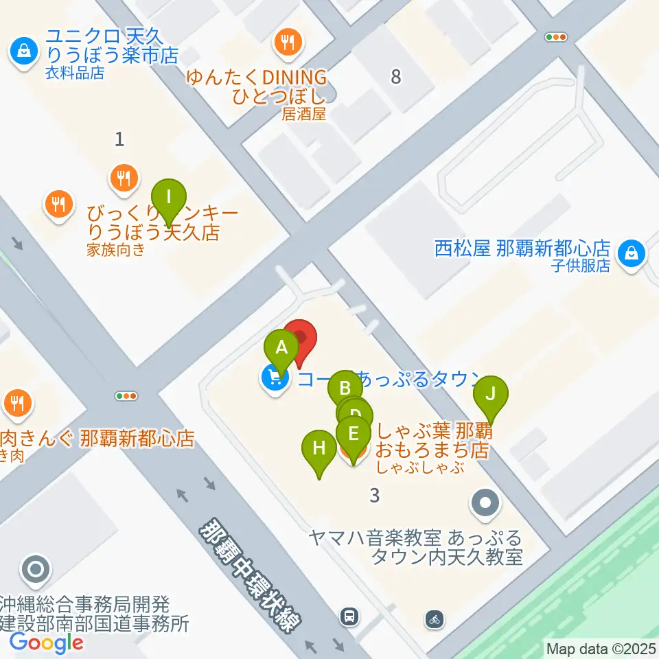 FMレキオ周辺のファミレス・ファーストフード一覧地図