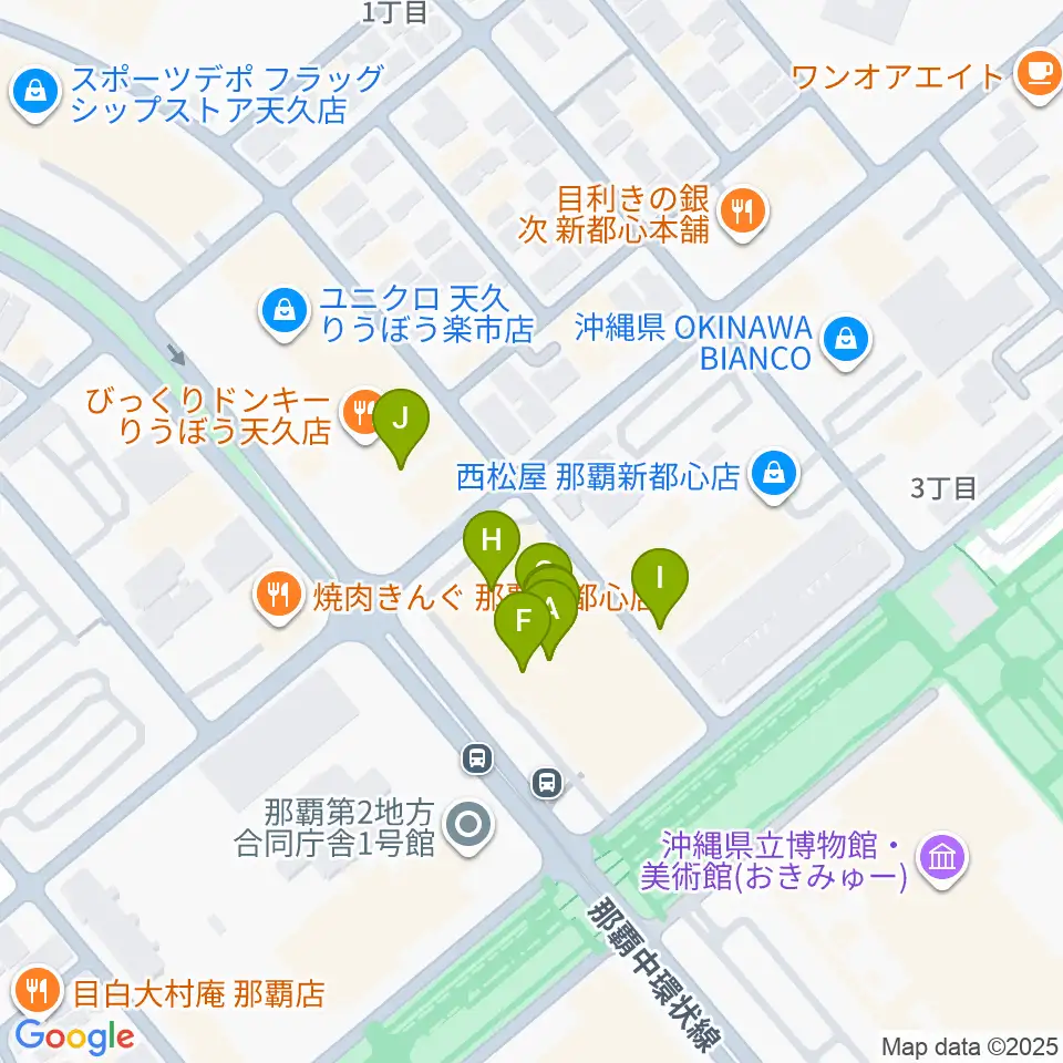 FMレキオ周辺のファミレス・ファーストフード一覧地図