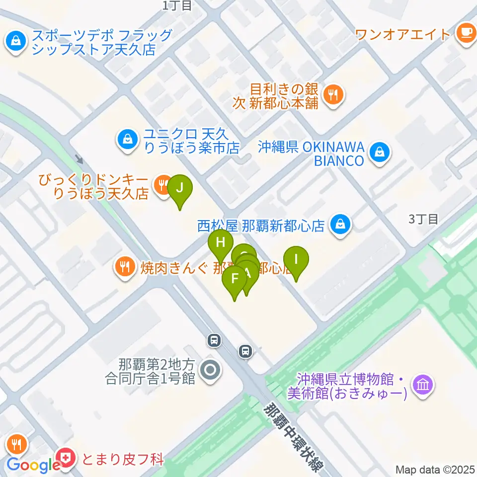 FMレキオ周辺のファミレス・ファーストフード一覧地図