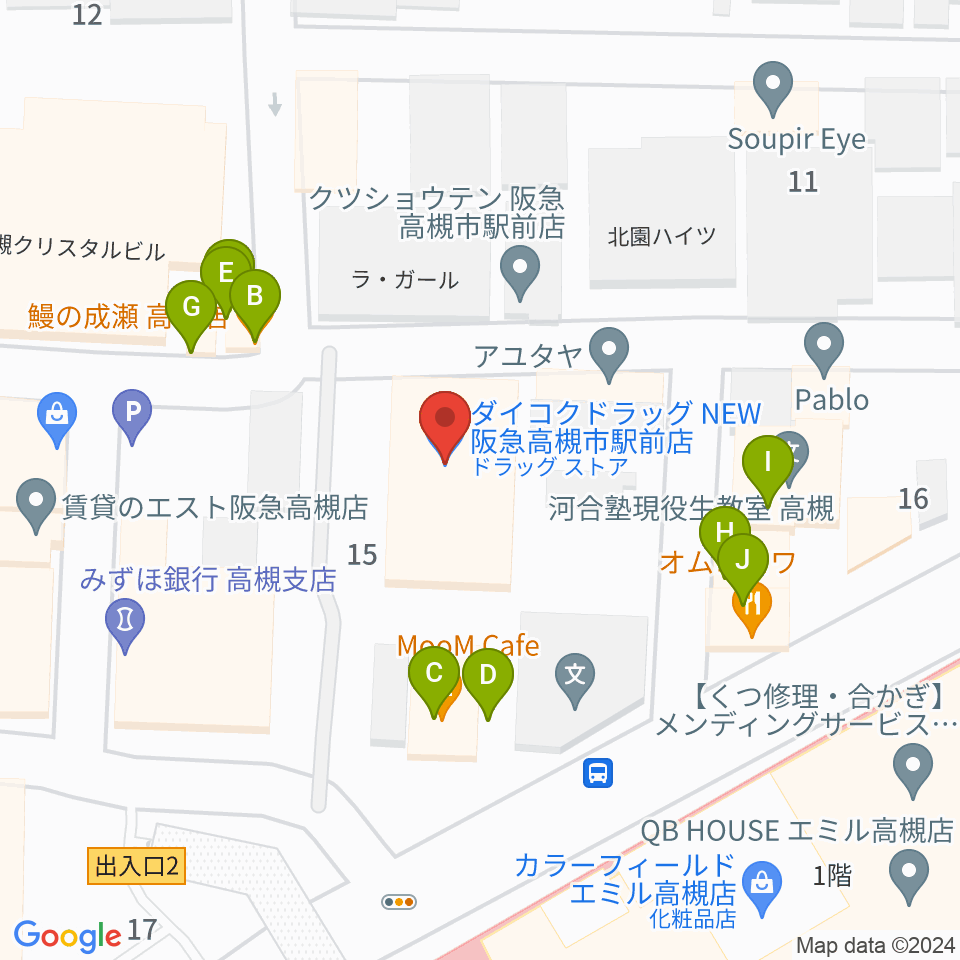 ナッシュビルウエスト周辺のファミレス・ファーストフード一覧地図