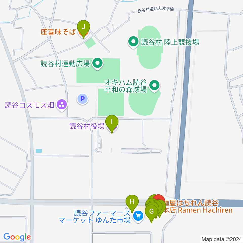 FMよみたん周辺のファミレス・ファーストフード一覧地図