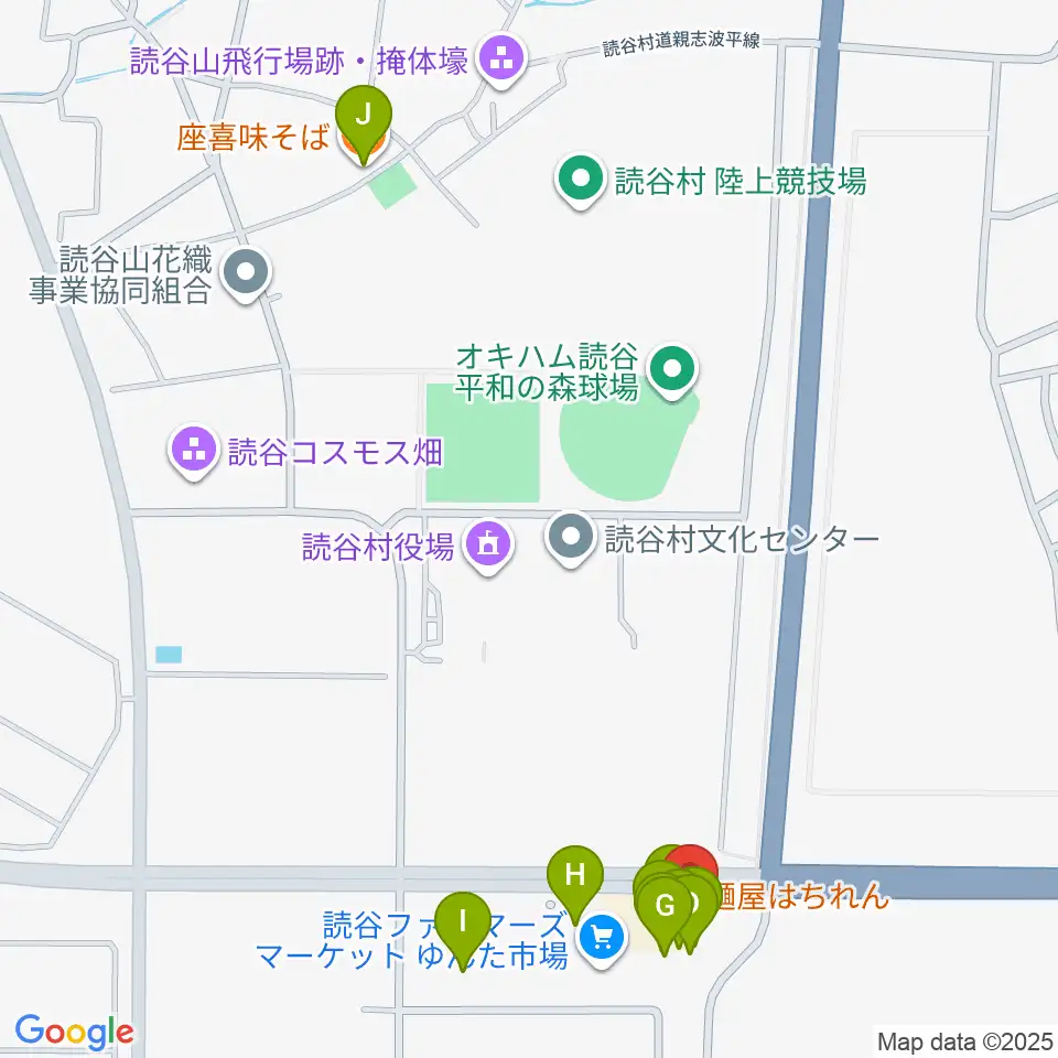 FMよみたん周辺のファミレス・ファーストフード一覧地図