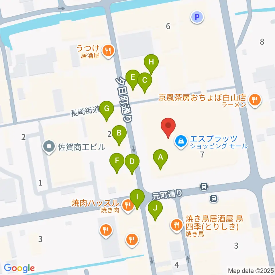 えびすFM周辺のファミレス・ファーストフード一覧地図