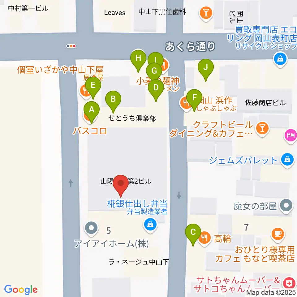 レディオモモ周辺のファミレス・ファーストフード一覧地図